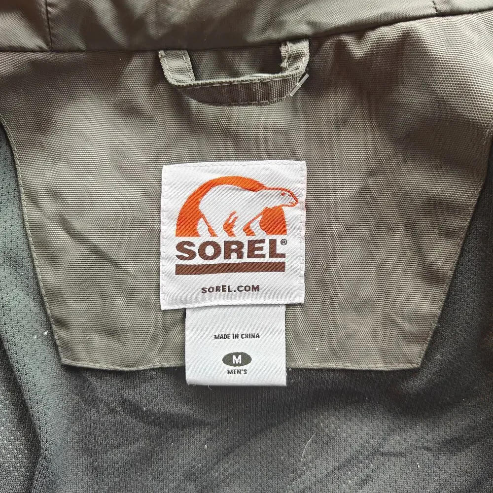 Mens Sorel Omni Tech Waterproof Winter Zip Up Yellow Jacket Size M